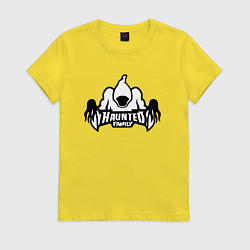 Футболка хлопковая женская KIZARU HAUNTED FAMILY КИЗАРУ ЛОГО, цвет: желтый