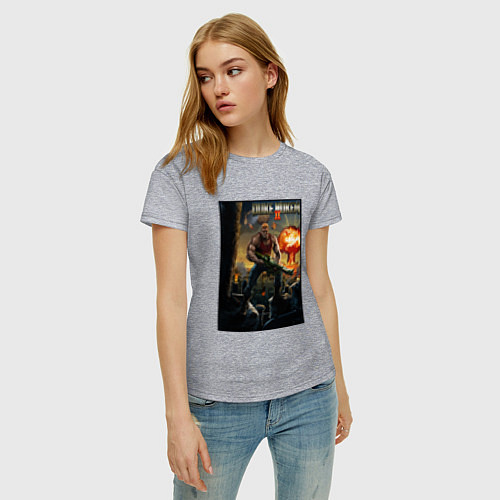Женская футболка Poster Duke Nukem 2 / Меланж – фото 3