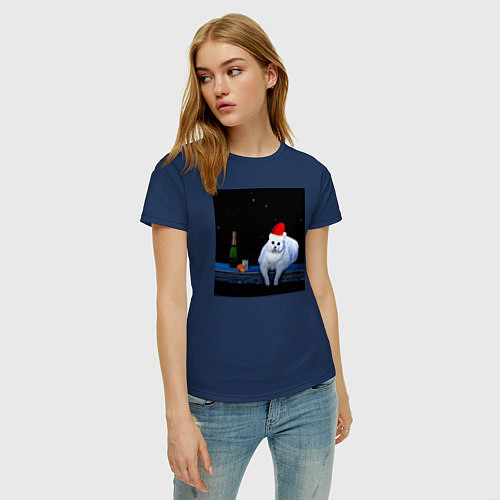 Женская футболка Защита от похмелья / Тёмно-синий – фото 3