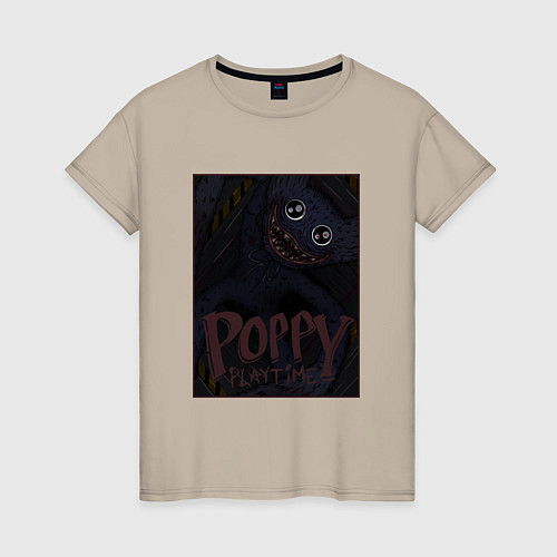 Женская футболка Poster Poppy Playtime / Миндальный – фото 1