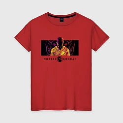 Футболка хлопковая женская Mortal Kombat Cole Morino, цвет: красный