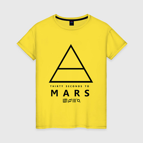 Женская футболка 30 секунд до марса логотип / Желтый – фото 1