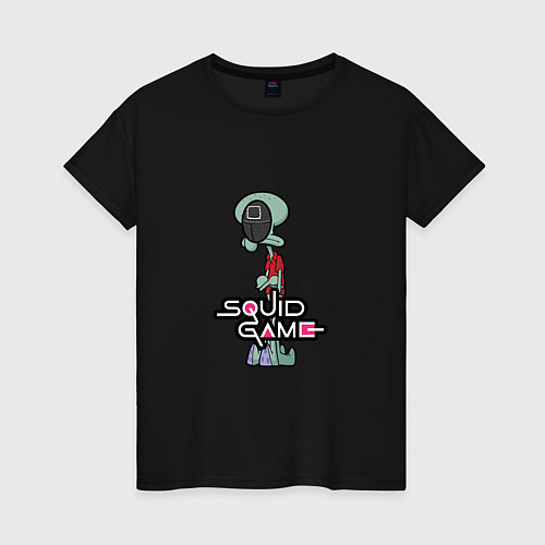 Женская футболка Кальмар - Сквидварт / Черный – фото 1