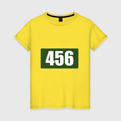Футболка хлопковая женская Player 456, цвет: желтый