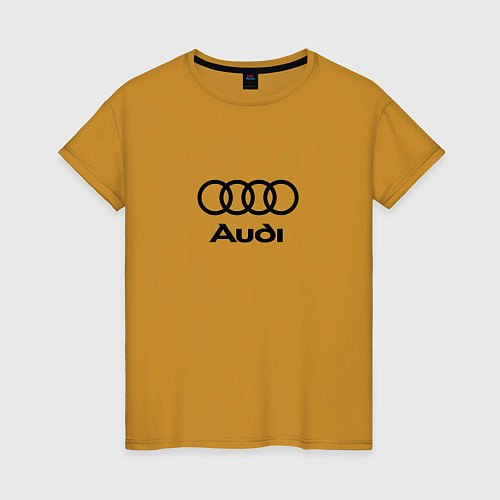 Женская футболка Audi / Горчичный – фото 1