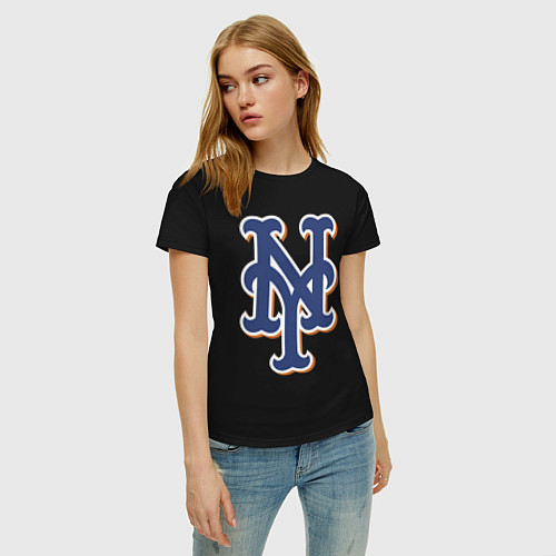 Женская футболка New York Mets - baseball team / Черный – фото 3