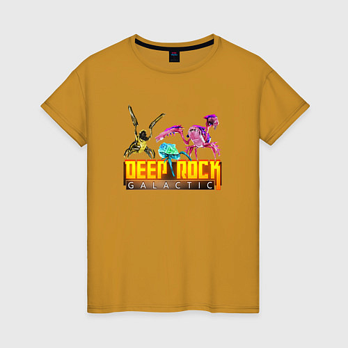 Женская футболка Deep Rock Galactic Лого Глиффиды / Горчичный – фото 1