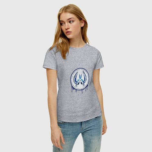 Женская футболка Граффити страж / Меланж – фото 3