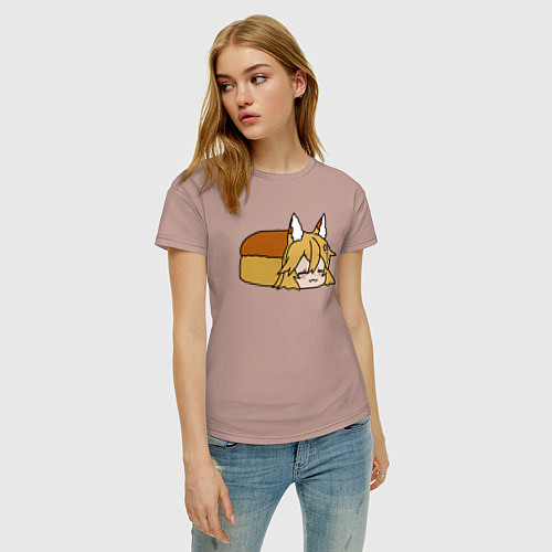 Женская футболка Сенко хлеб / Пыльно-розовый – фото 3