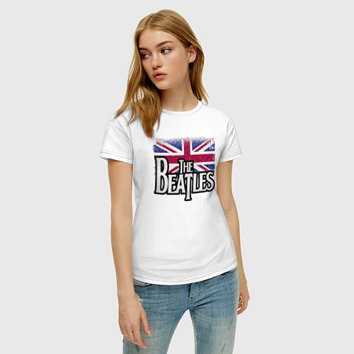 Женская футболка The Beatles Great Britain Битлз / Белый – фото 3