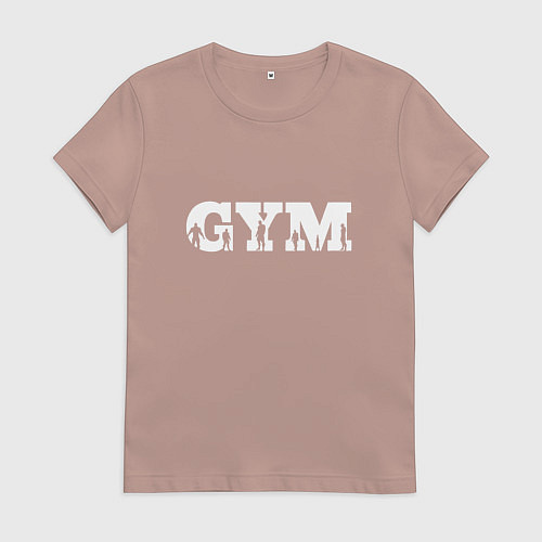 Женская футболка GYM- образ жизни / Пыльно-розовый – фото 1