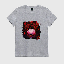 Футболка хлопковая женская Eye of Cthulhu, цвет: меланж