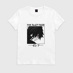 Футболка хлопковая женская Хвост Феи Fairy Tail, Зереф Zeref, цвет: белый