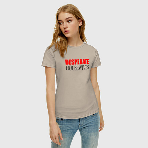 Женская футболка Отчаянные домохозяйки Logo 2 / Миндальный – фото 3