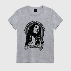 Футболка хлопковая женская Боб, цвет: меланж