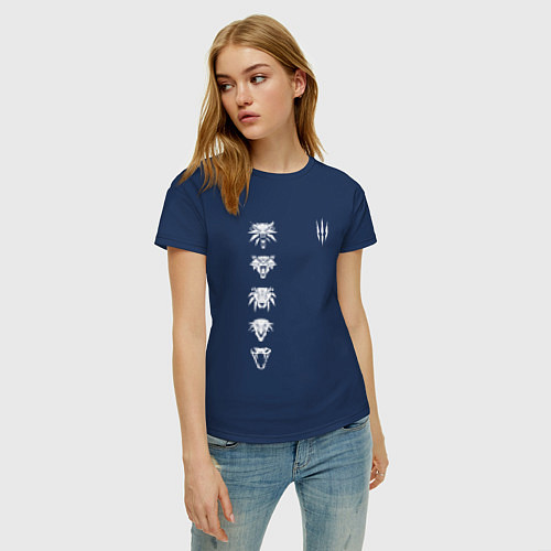 Женская футболка ВЕДЬМАЧЬИ ШКОЛЫ / Тёмно-синий – фото 3