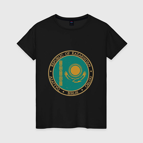 Женская футболка Home Kazakhstan / Черный – фото 1