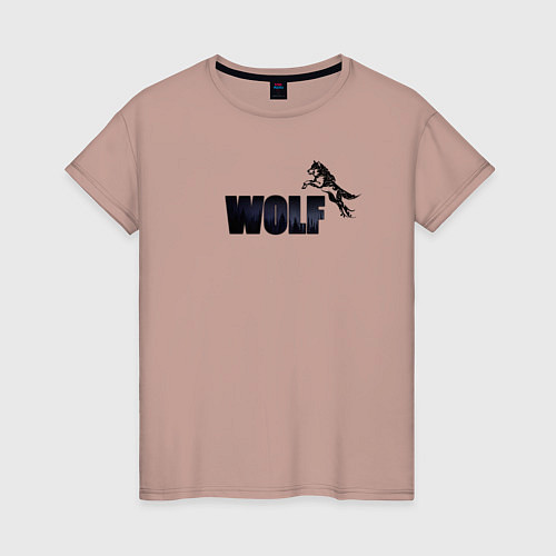 Женская футболка Wolf brand / Пыльно-розовый – фото 1