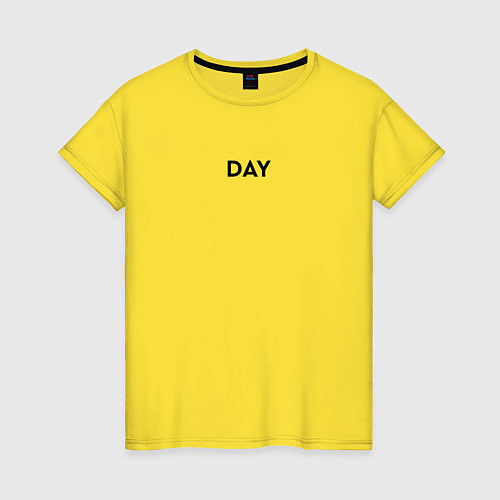 Женская футболка Day couple / Желтый – фото 1
