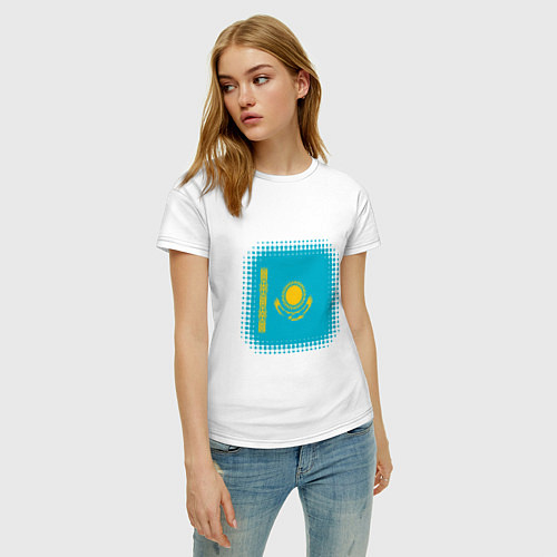 Женская футболка Мой Казахстан / Белый – фото 3