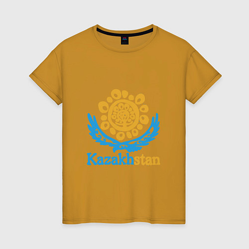 Женская футболка Казахстан - Kazakhstan / Горчичный – фото 1