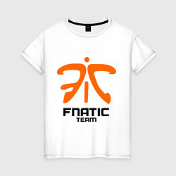 Футболка хлопковая женская Dota 2: Fnatic Team, цвет: белый