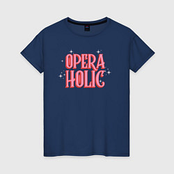 Футболка хлопковая женская Opera-Holic, цвет: тёмно-синий