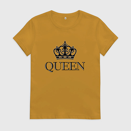 Женская футболка QUEEN ПАРНЫЕ Королева / Горчичный – фото 1