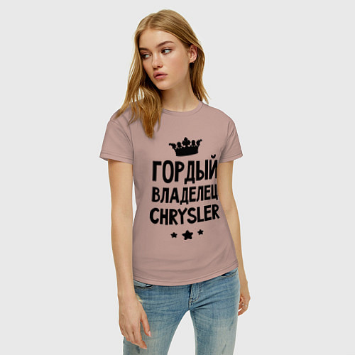 Женская футболка Гордый владелец Chrysler / Пыльно-розовый – фото 3