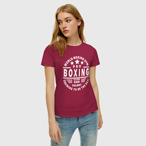 Женская футболка PRO BOXING / Маджента – фото 3
