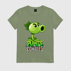Женская футболка Plants vs Zombies Горохострел