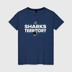 Футболка хлопковая женская SHARKS TERRITORY САН-ХОСЕ ШАРКС, цвет: тёмно-синий