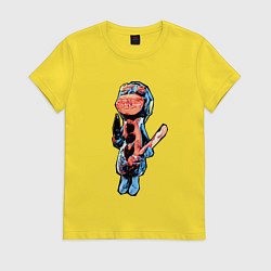 Футболка хлопковая женская Бабка Гренни арт, цвет: желтый