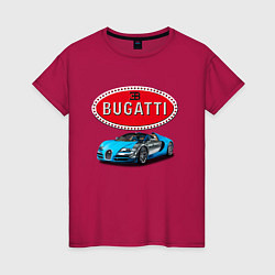 Футболка хлопковая женская Bugatti, Italy, цвет: маджента