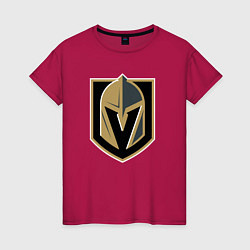 Футболка хлопковая женская Vegas Golden Knights , Вегас Голден Найтс, цвет: маджента