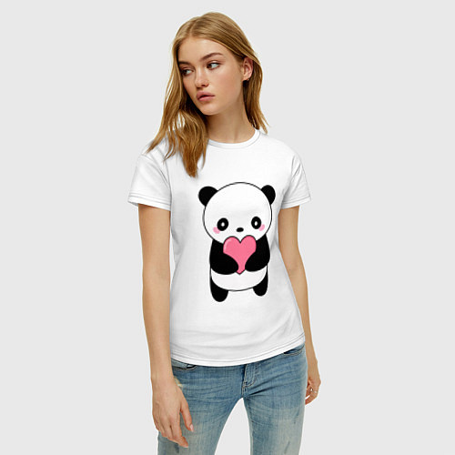 Женская футболка КАВАЙНЫЙ ПАНДА KAWAII PANDA / Белый – фото 3