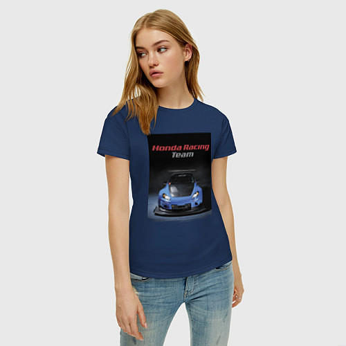 Женская футболка Honda Racing Team Japan / Тёмно-синий – фото 3