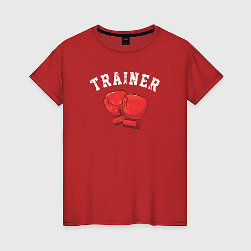 Женская футболка Тренер по боксу / Красный – фото 1