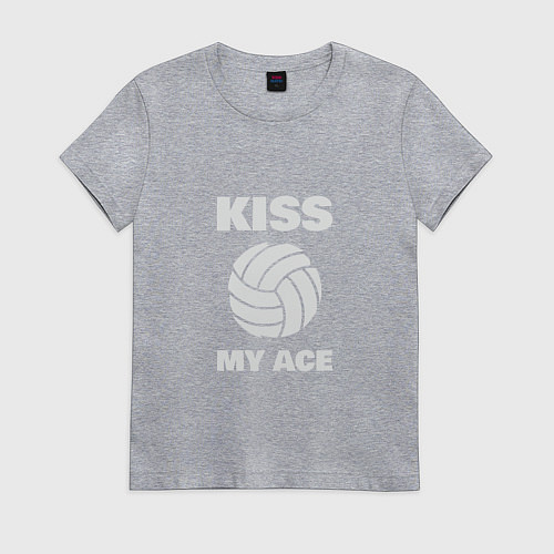 Женская футболка Kiss - My Ace / Меланж – фото 1