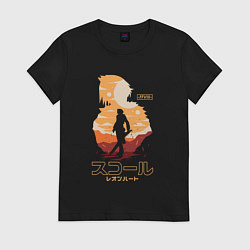 Футболка хлопковая женская Скволл Леонхарт, цвет: черный