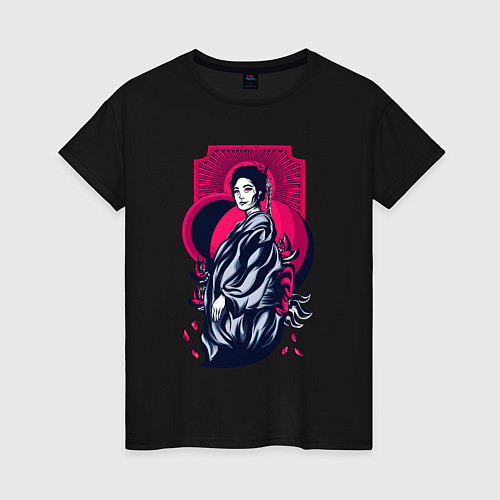 Женская футболка Гейша Дьявол / Черный – фото 1