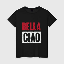 Футболка хлопковая женская Style Bella Ciao, цвет: черный