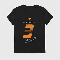 Футболка хлопковая женская Ландо Норрис 4 формула, цвет: черный