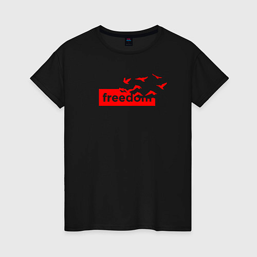 Женская футболка Freedom сюреализм / Черный – фото 1