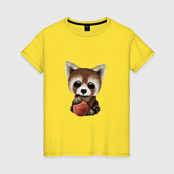 Женская футболка Панда - Баскетбол