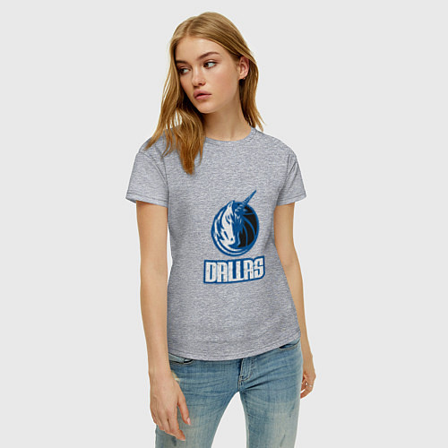Женская футболка Dallas - Mavericks / Меланж – фото 3