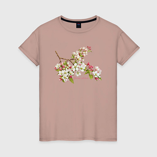 Женская футболка Время цвести / Пыльно-розовый – фото 1
