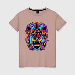 Женская футболка Color lion Neon