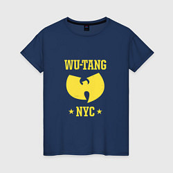 Футболка хлопковая женская Wu тang NYC, цвет: тёмно-синий
