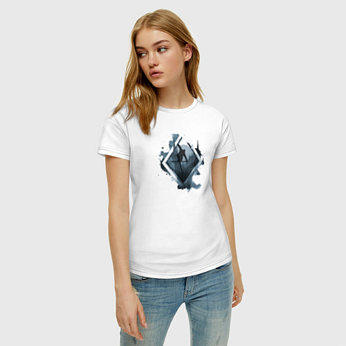 Женская футболка Горные Лыжи / Белый – фото 3
